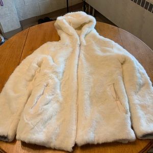 White Fur Hoodie